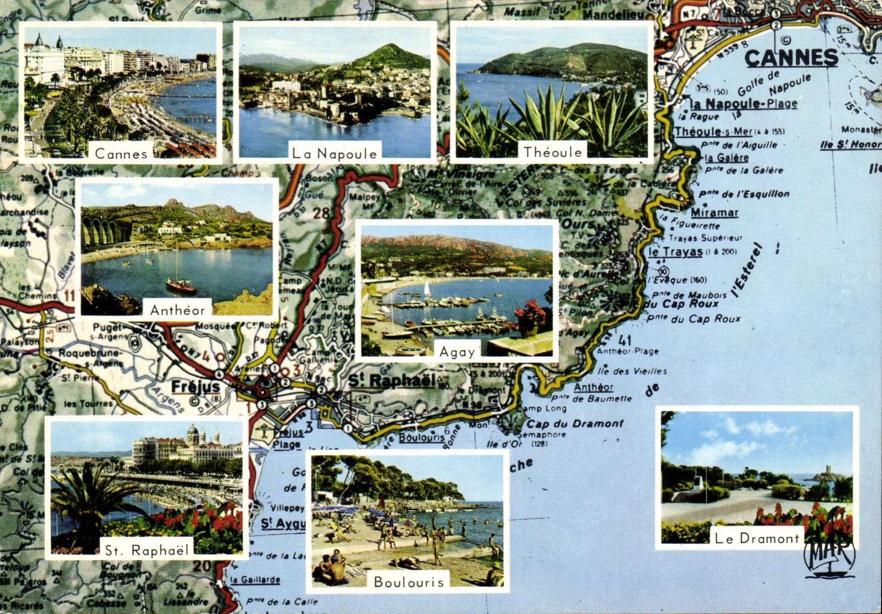 CPM La Corniche d'Or Cannes la Napoule Theoule sur Mer Antheor Agay la Dramont Boulouris St Raphael