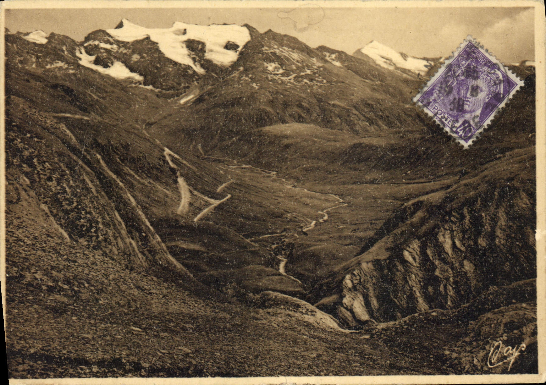 CPM Col de L'Iseran Route de Bonneval s/Arc L'Abbaron et la Cianiarella