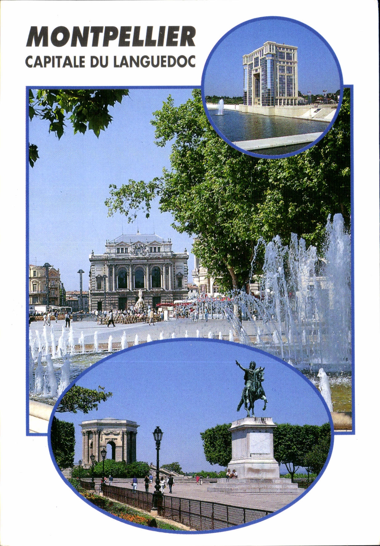 CPM Montpellier Herault L'Hotel de Region Place de la Comedie le Peyrou 