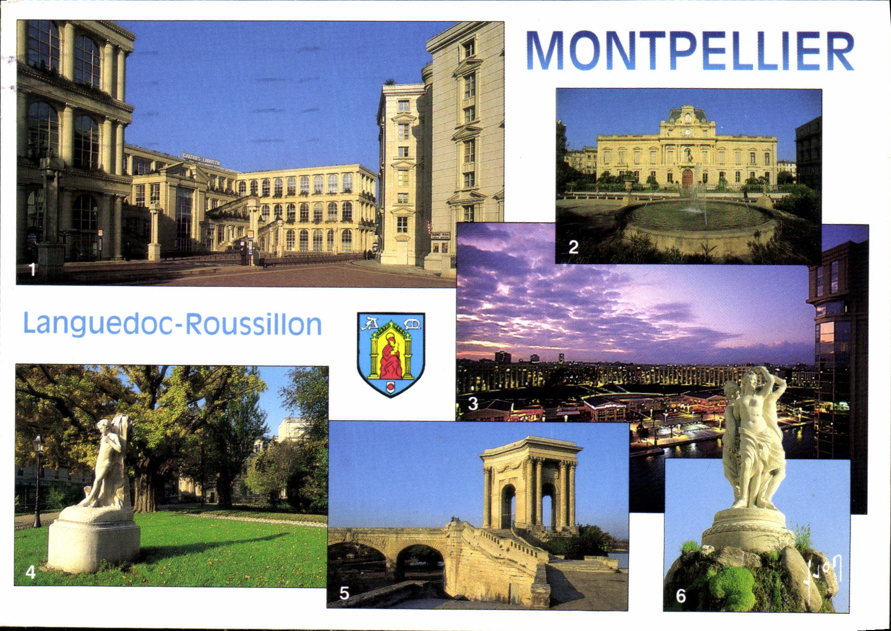 CPM Couleurs et lumiere de France Montpellier Herault les echelles de la ville la Prefecture port Ju