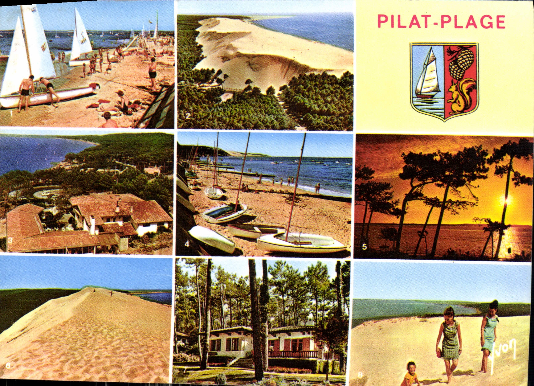 CPM Couleurs ey lumiere de France Le Bassin d'Arcachon Pilat Plage Gironde la plage les grandes dune