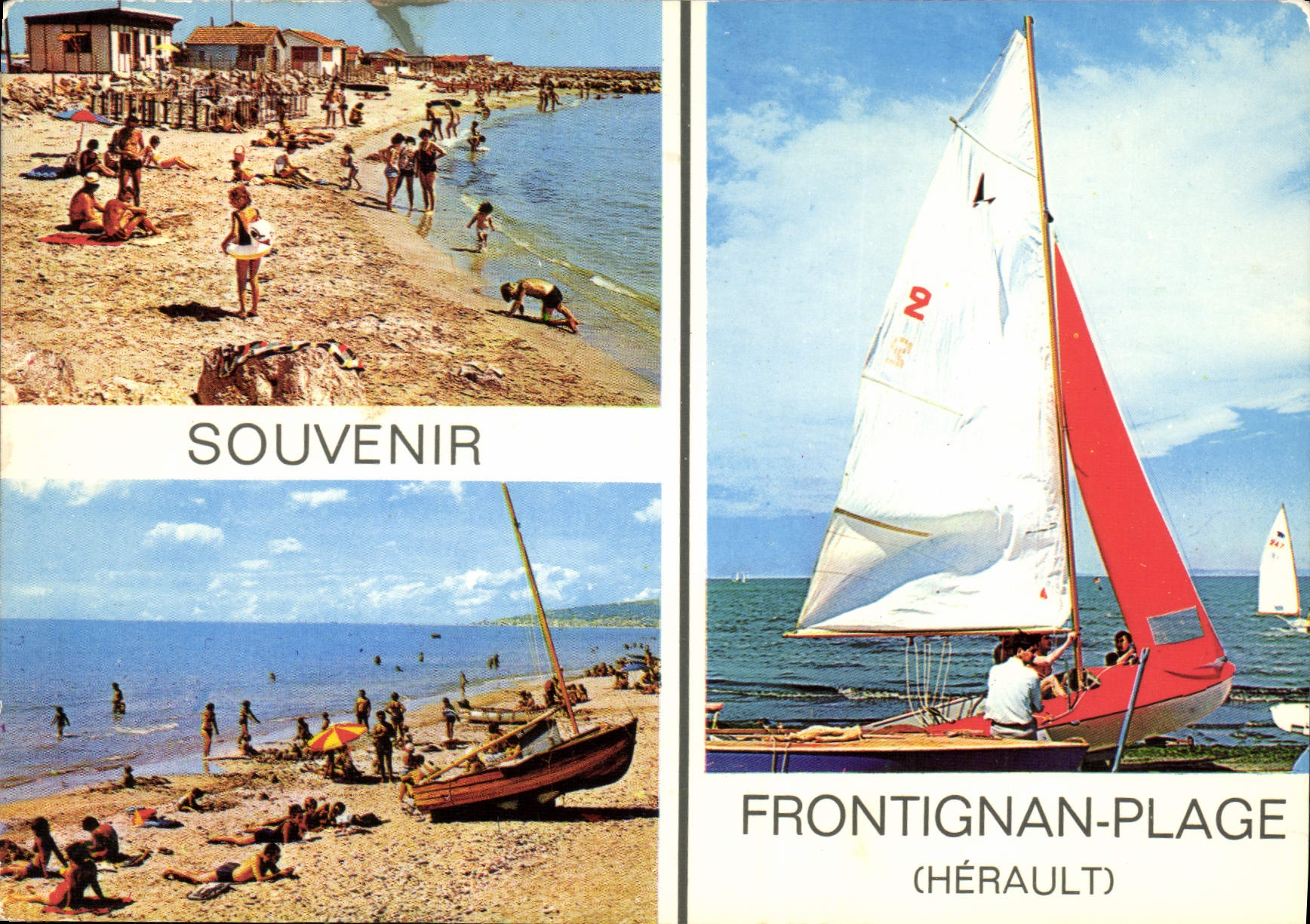 CPM Frontignan Plage Herault les belles plages de la Mediterranee les joies de la mer et plaisirs de