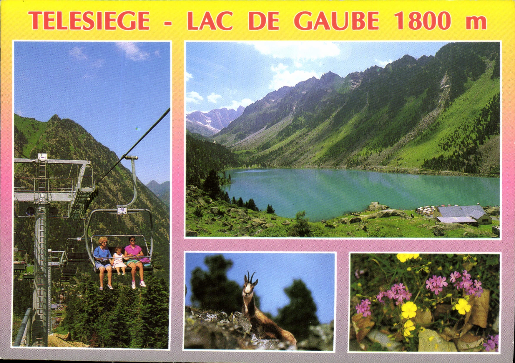CPM Hautes Pyrenees le Lac de Gaude et le Telesiege 