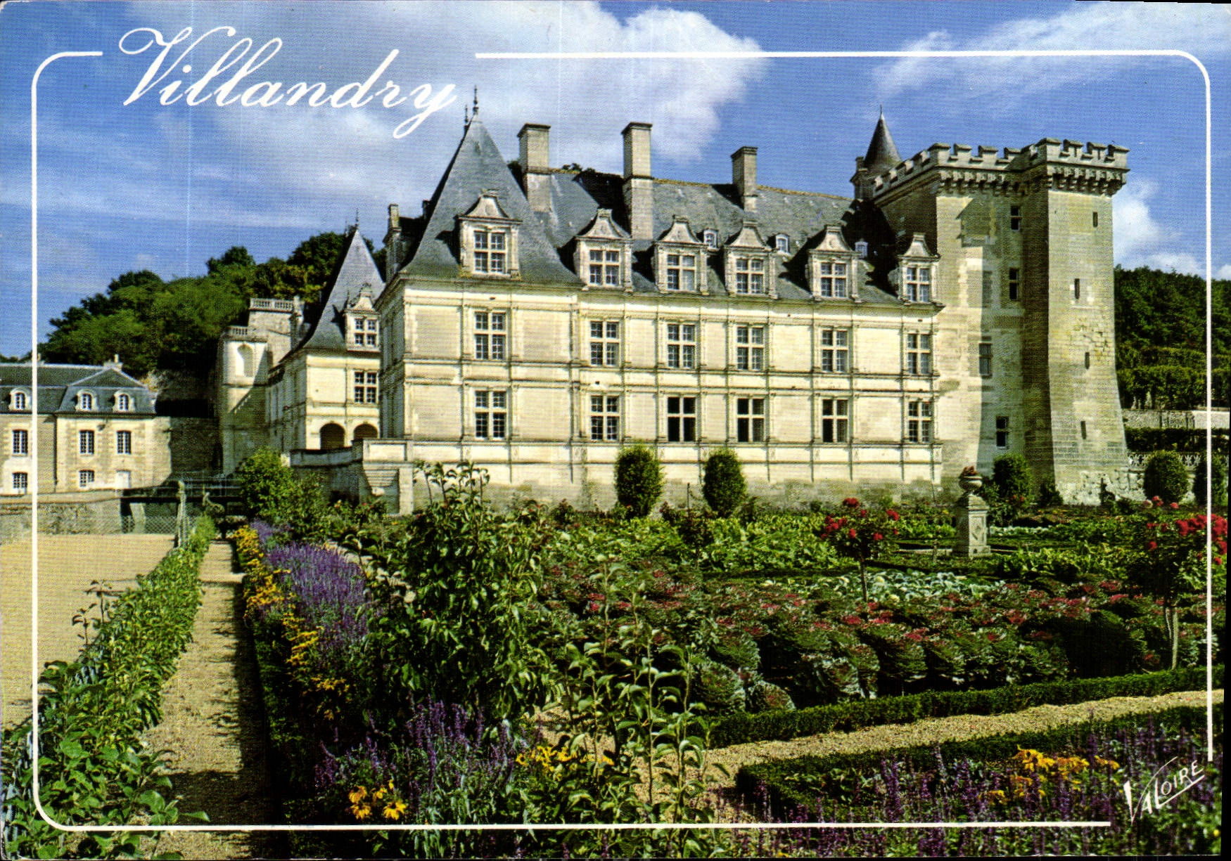CPM Les Merveilles du val de Loire Villandry Indre et Loire Les Jardins et le Chateau