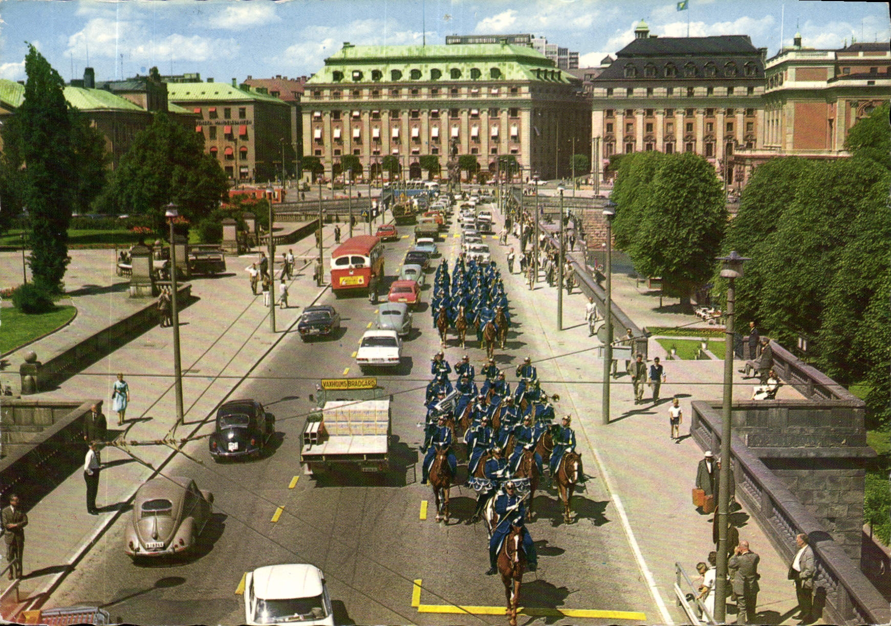 CPM Stockholm Norrbro med vaktparaden Militaria