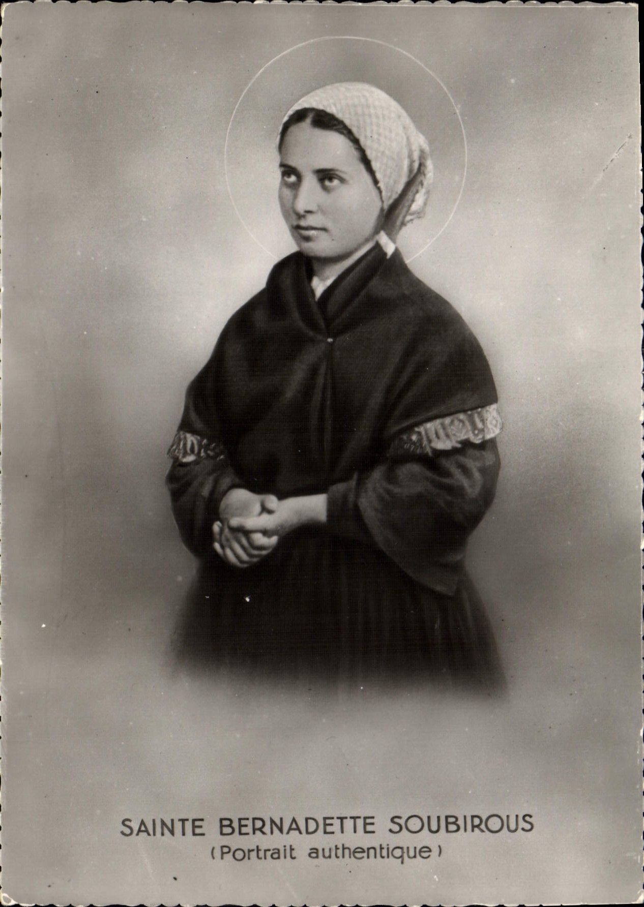 CPM Lourdes Sainte Bernadette Soubirous Portrait Authentique 