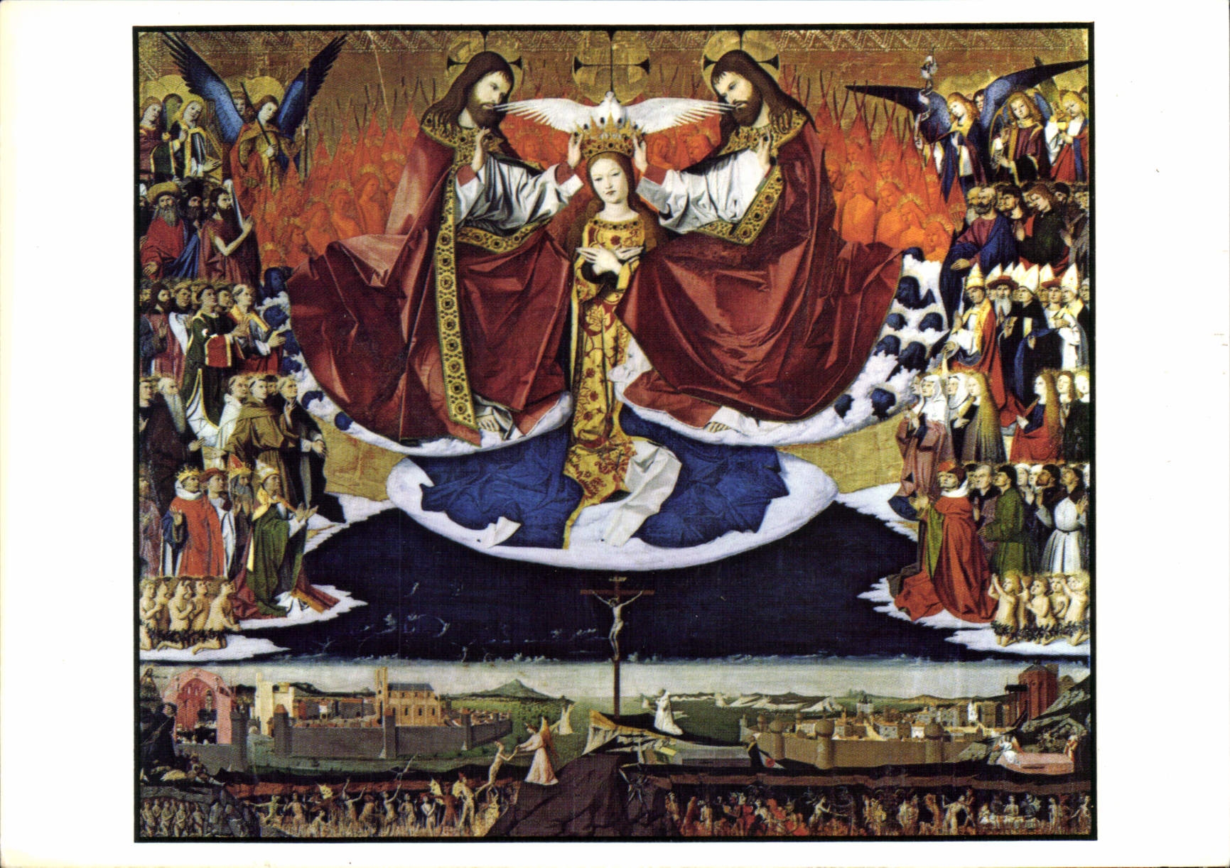 CPM Musee de Villenueve les Avignon Gard Enguerrand Quaton Le Couronnement de la Vierge 1453 1454