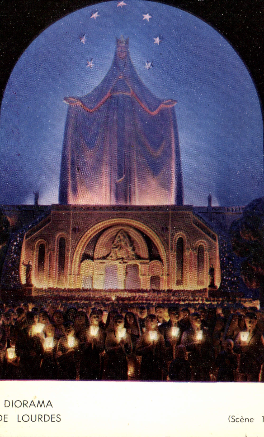 CPM Pour vous procurer la plaquette reunissant les tableaux du Diorama de Lourdes 