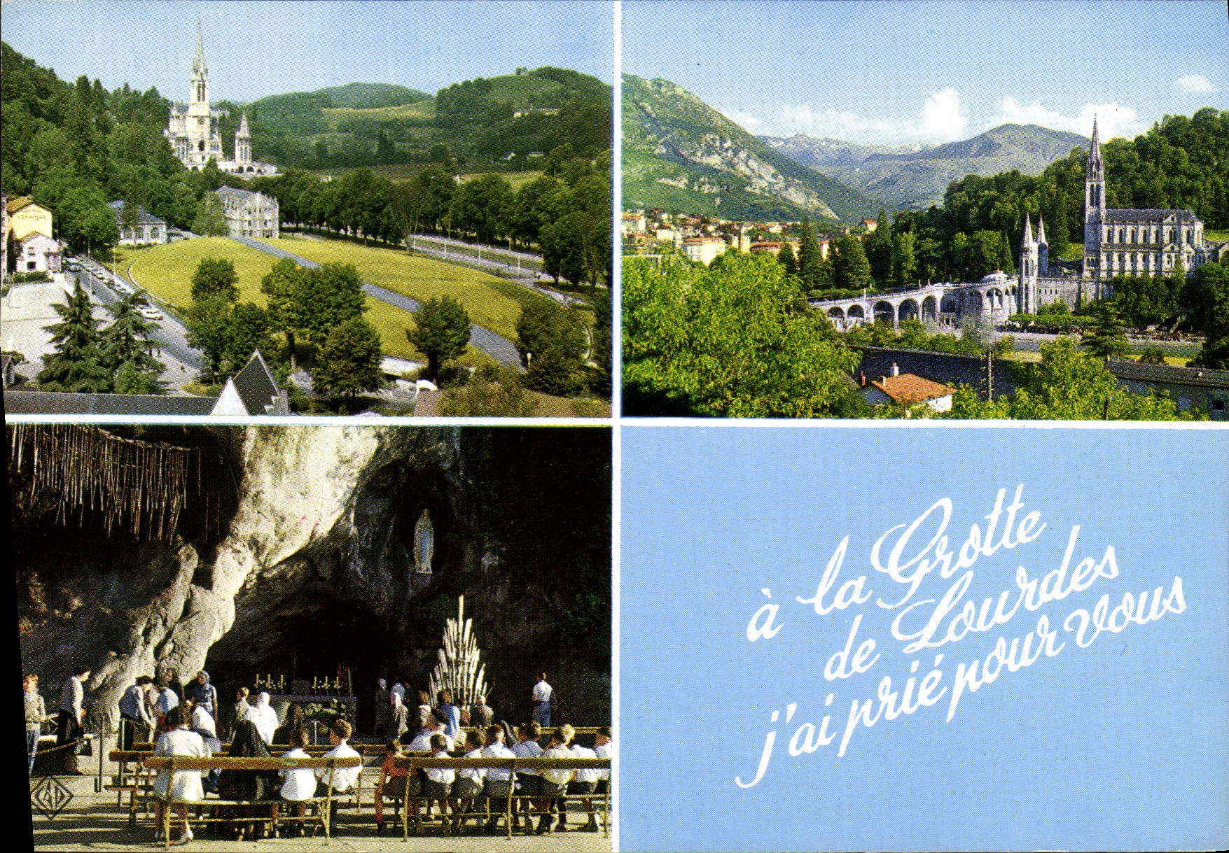 CPM Lourdes Hautes Pyrenees La Basilique Au Aentre toit de la Basilique souteraine 