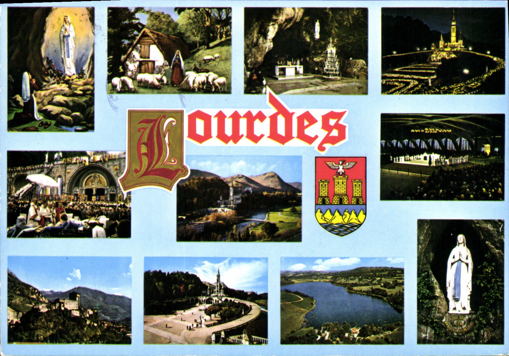 CPM Nos Belles Pyrenees Souvenir de Lourdes 