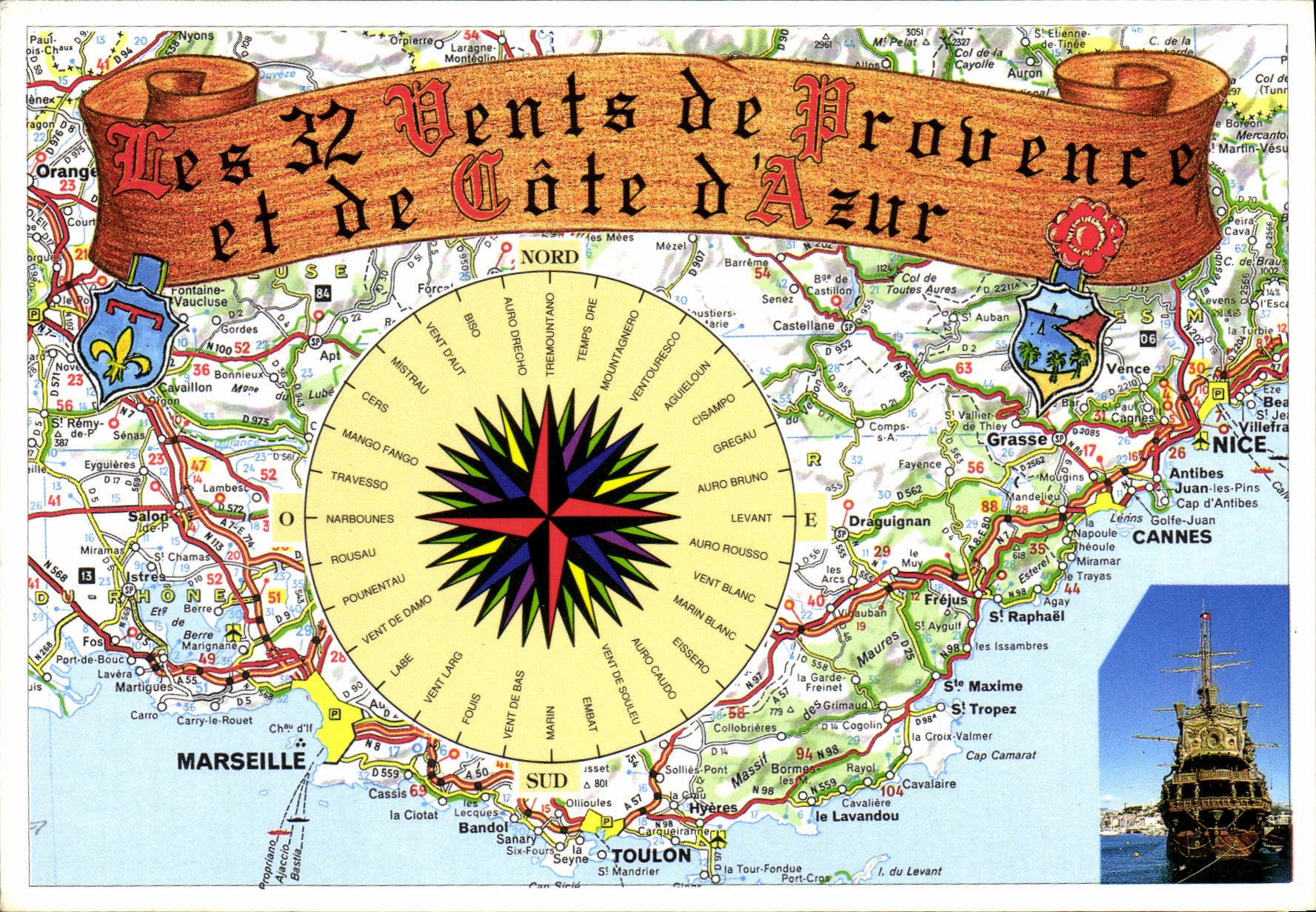 CPM Les 32 Vents de Provence et de Cote d'Azur