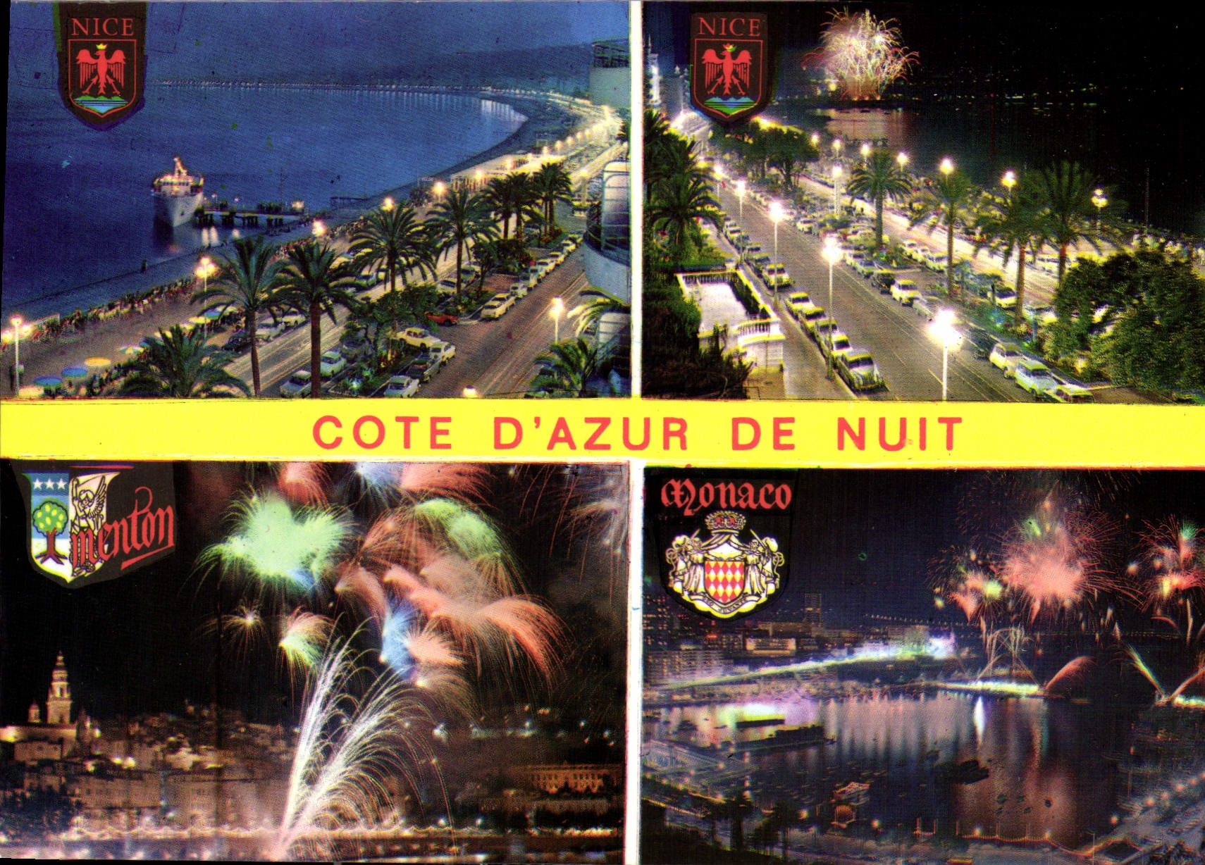 CPM Soleil de la Cote d'Azur Promenade des Anglais le nuit