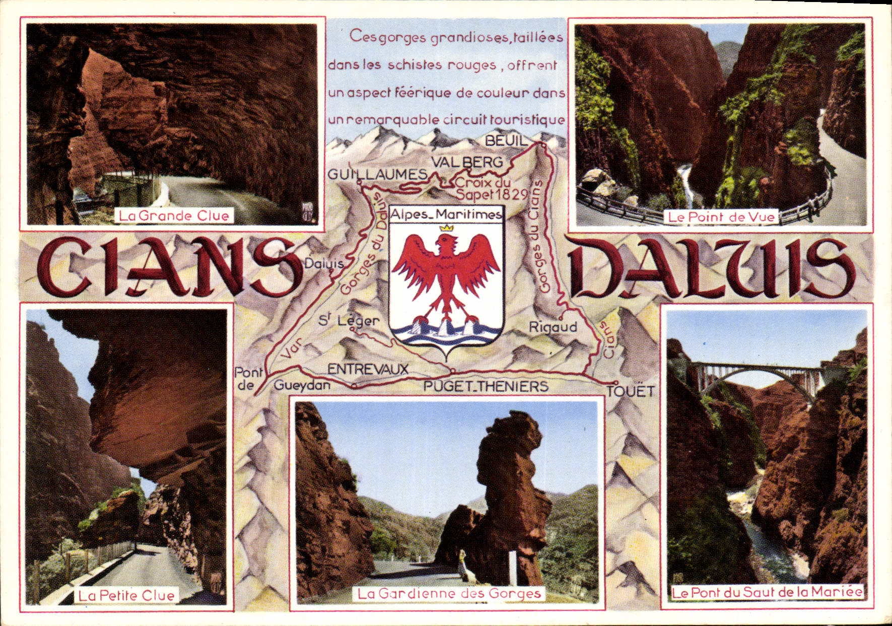 CPM Paysages de France Circuit Cians Daluis 