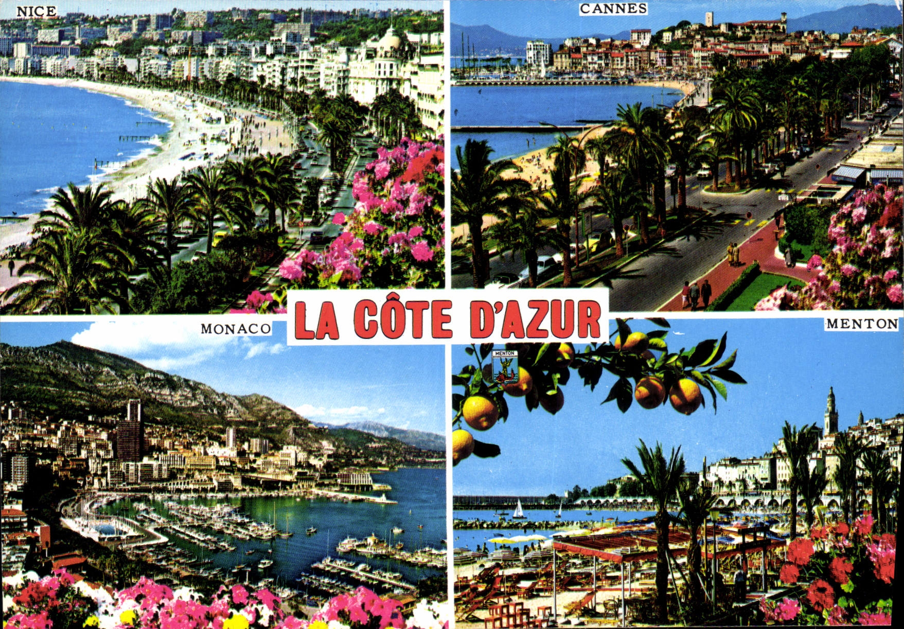 CPM Cote d'Azur French Riviera Nice Cannes Monaco Menton 