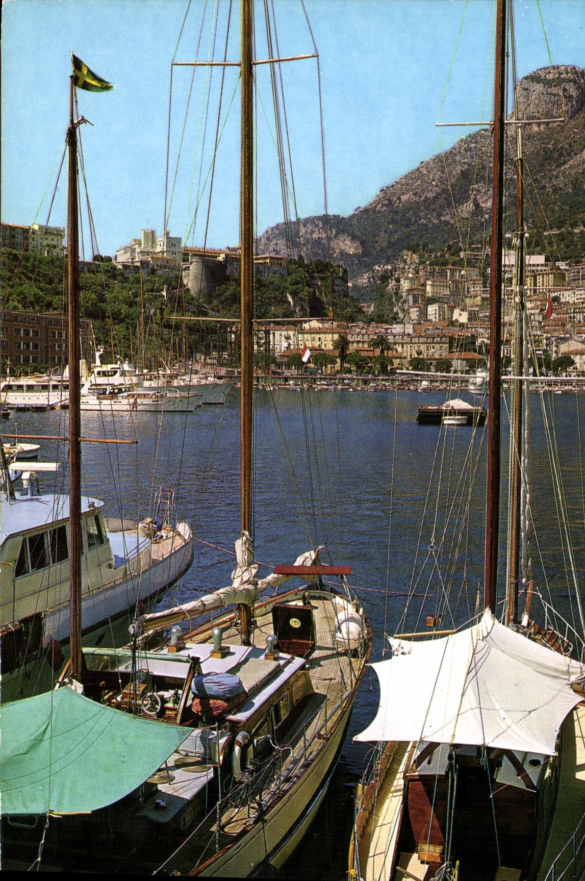 CPM La Cote d'Azur Principaute de Monaco Le Port et le Palais Princier