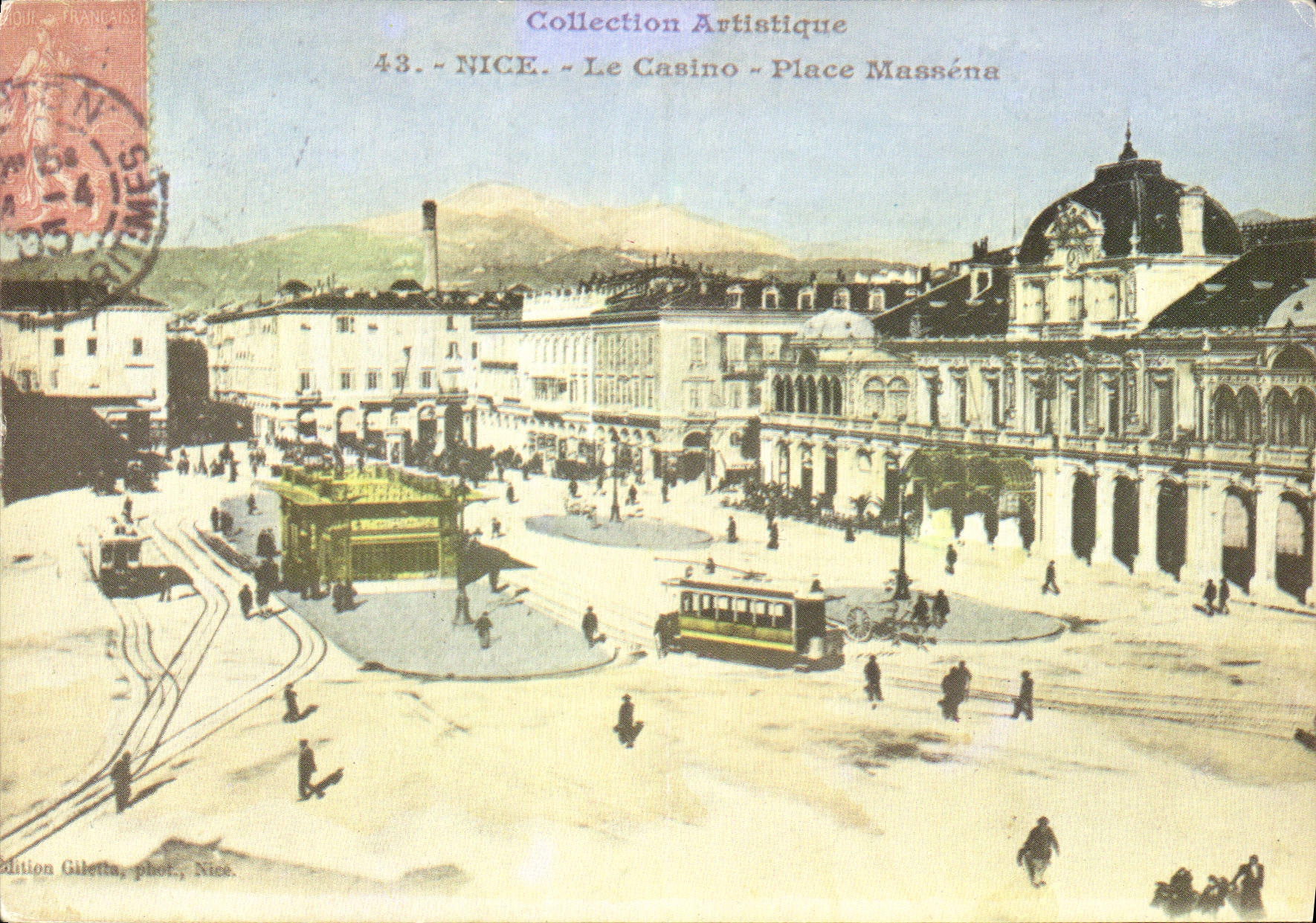 REPRO Nice au Temps Passe La Place Massena en 1905 