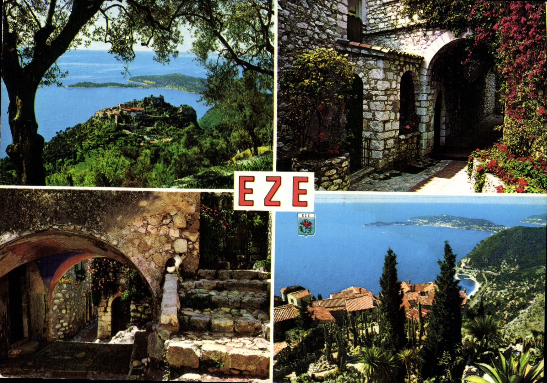 CPM Cote d'Azur French Riviera Eze Alpes Maritimes Vues pittoresques du village