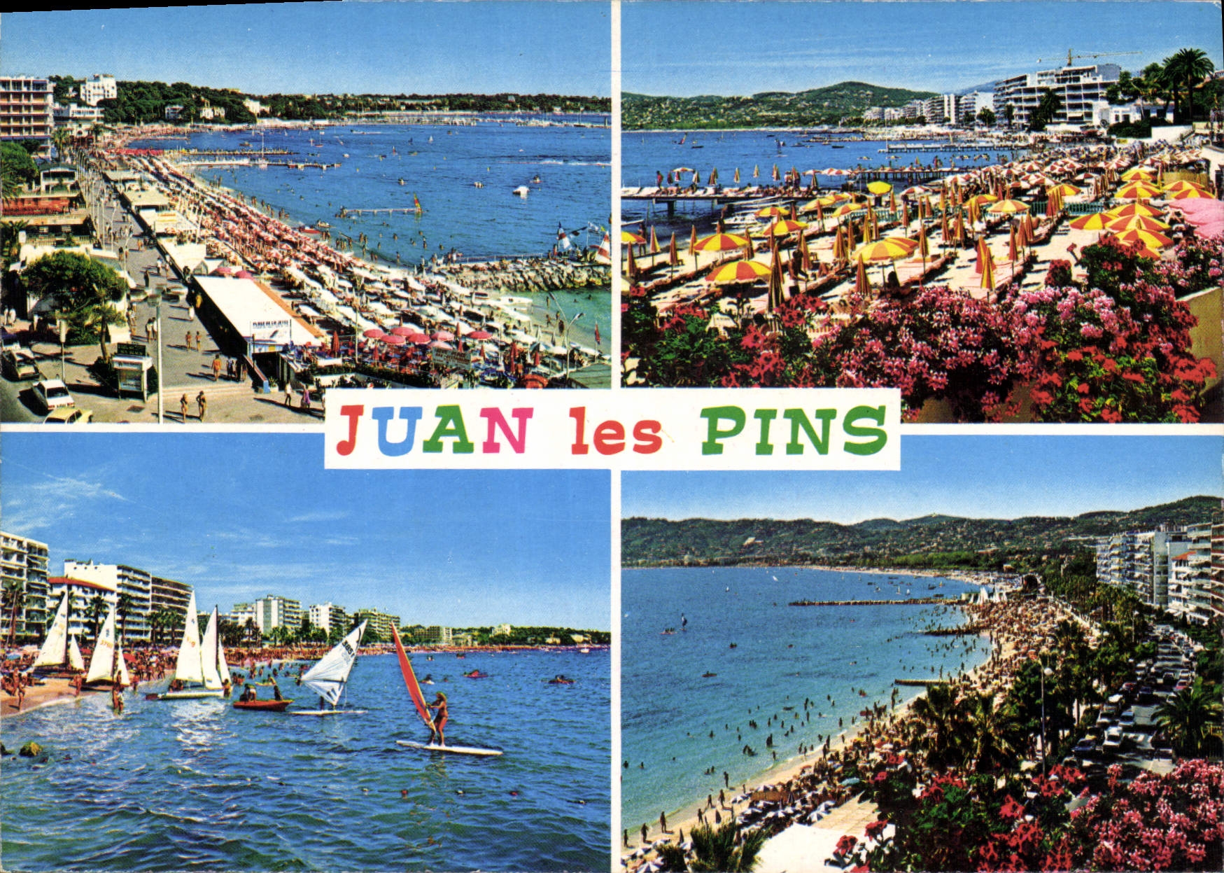 CPM Cote d'Azur French Riviera Juan Les Pins Alpes Maritimes Vues generales des plages 