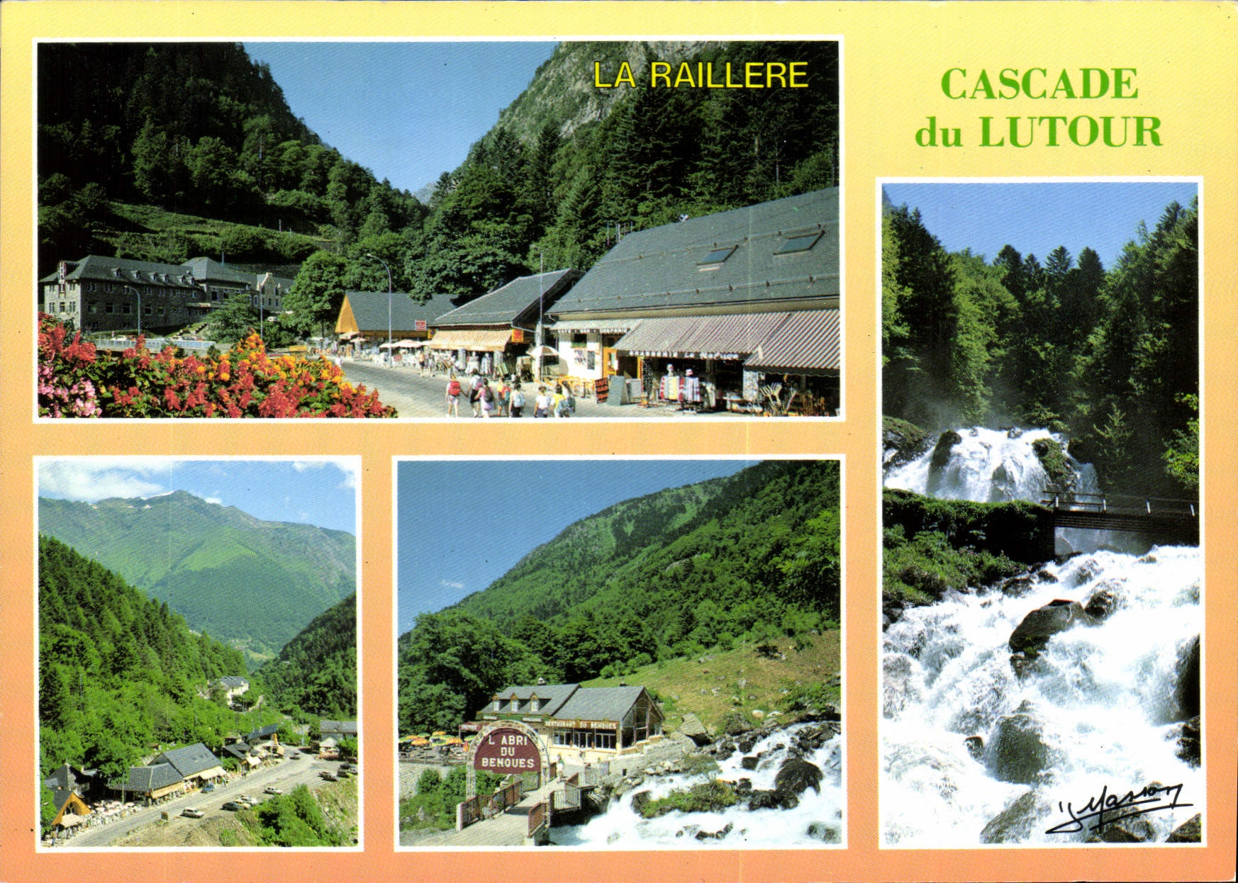 CPM Hautes Pyrenees Cauterets la Raillere et la cascade du Lutour