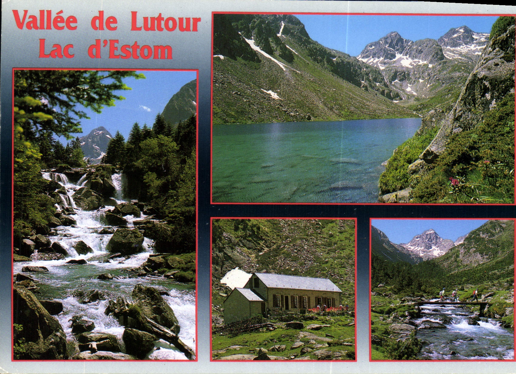 CPM Hautes Pyrenees Vallee de Lotour Cascade de Pouey Caut Lac d'Estaun 