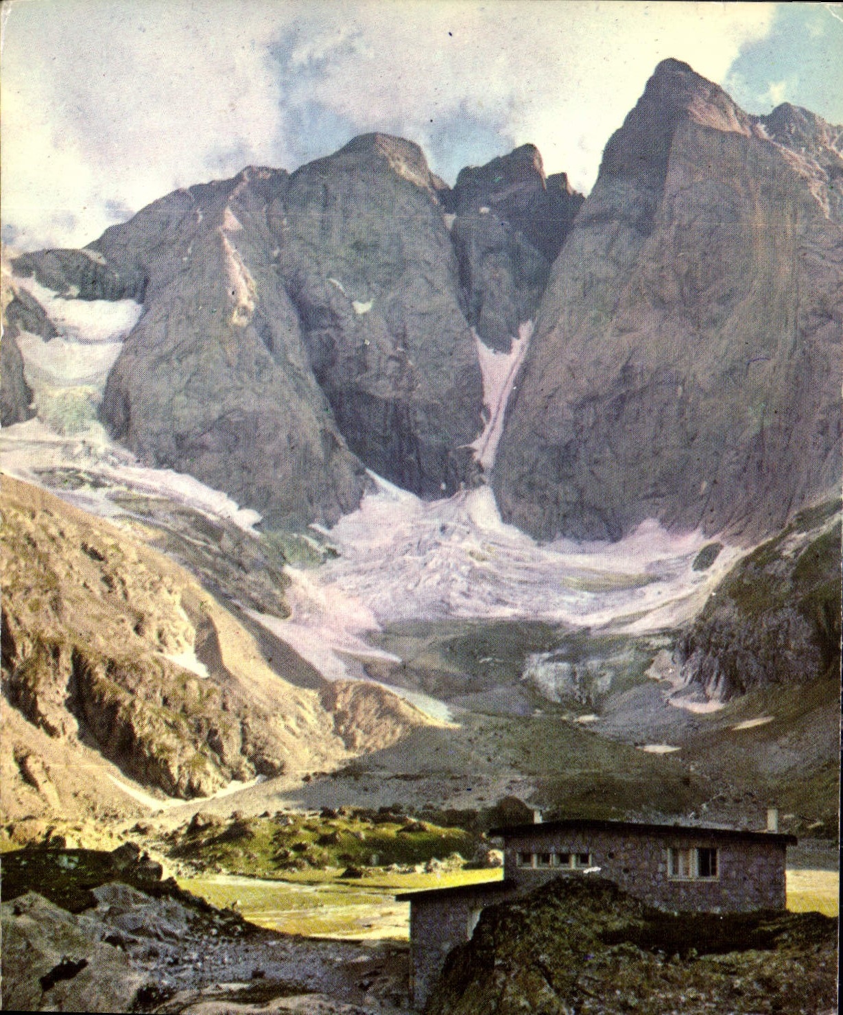 CPM Refuge des Grandes Oulettes de Gaube du Club Alpin Francais Glacier des Oulettes 