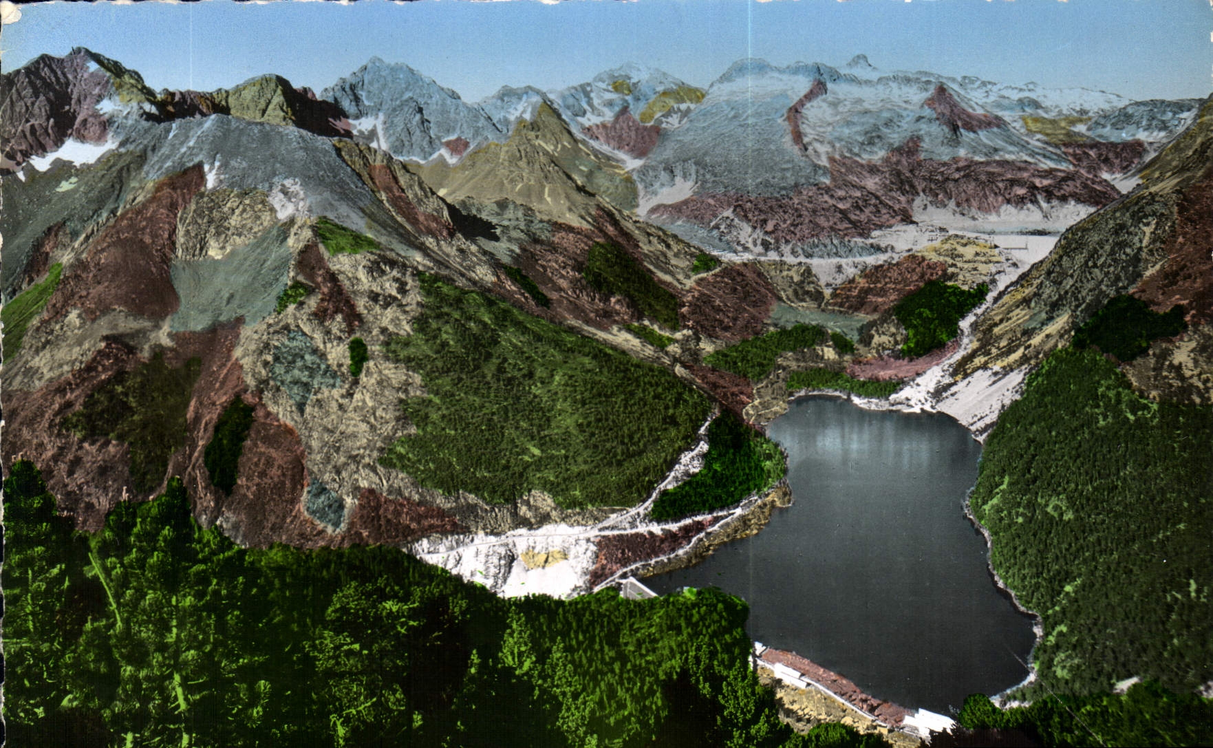 CPM Vallee d'Aure Lac d'Oredon Barrage et lac de Cap de long