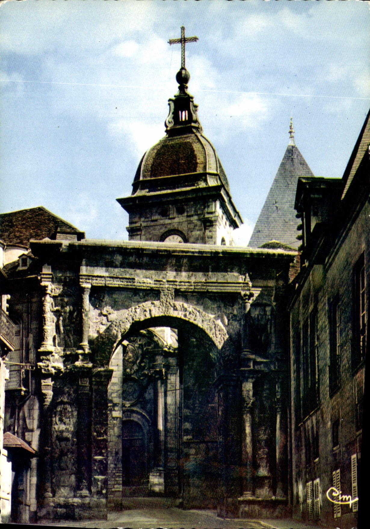 CPM Besancon Doubs La Porte Noire La Cathedrale St Jean 