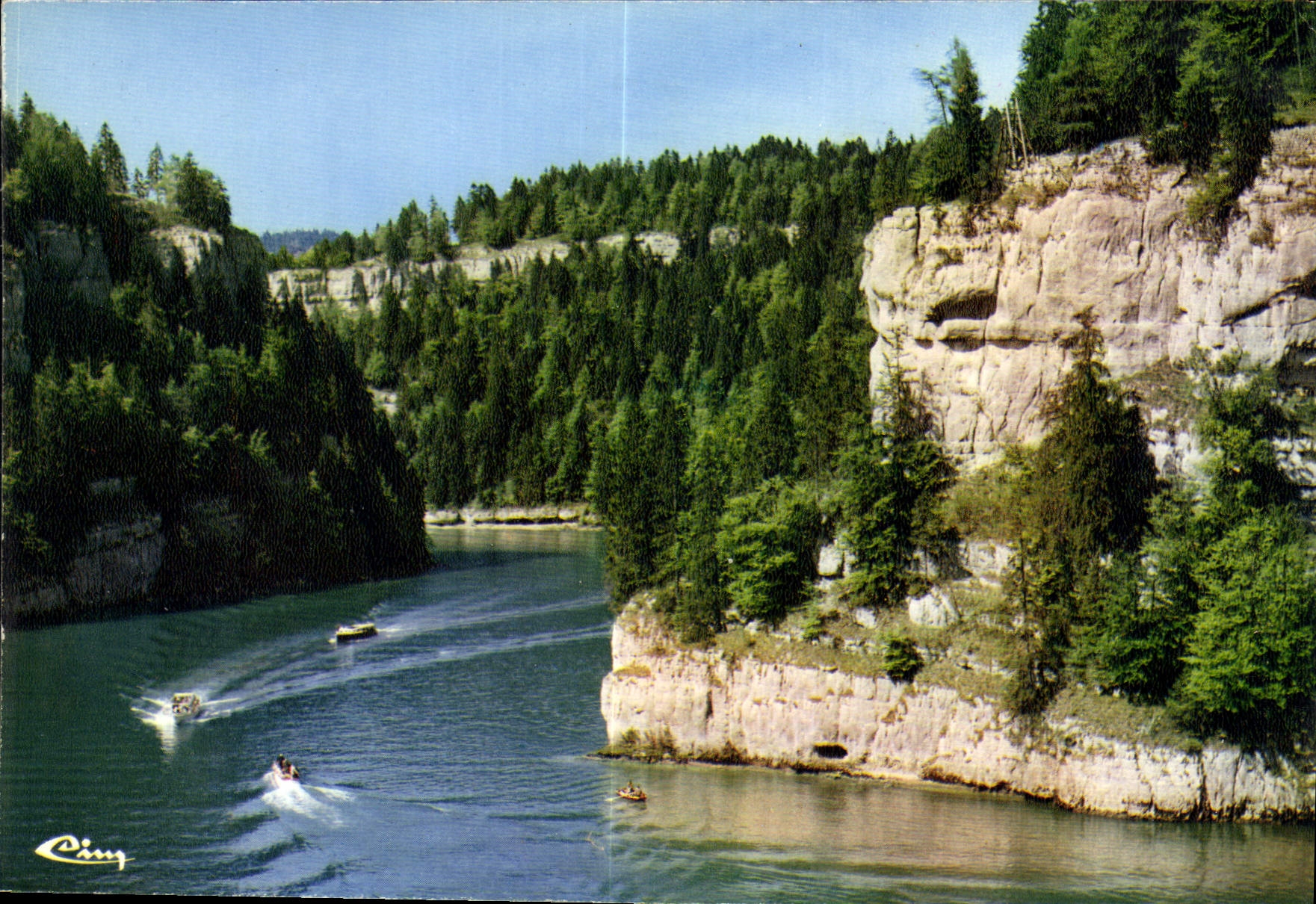 CPM Les beaux sites du Doubs Franche Comte Les bassins du Doubs le Rochers Louis Philippe