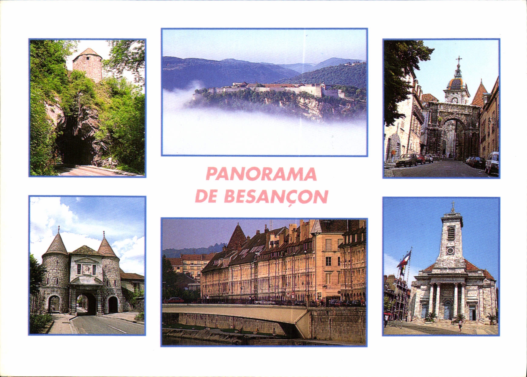 CPM Besancon Panoramique Doubs La Citadelle 