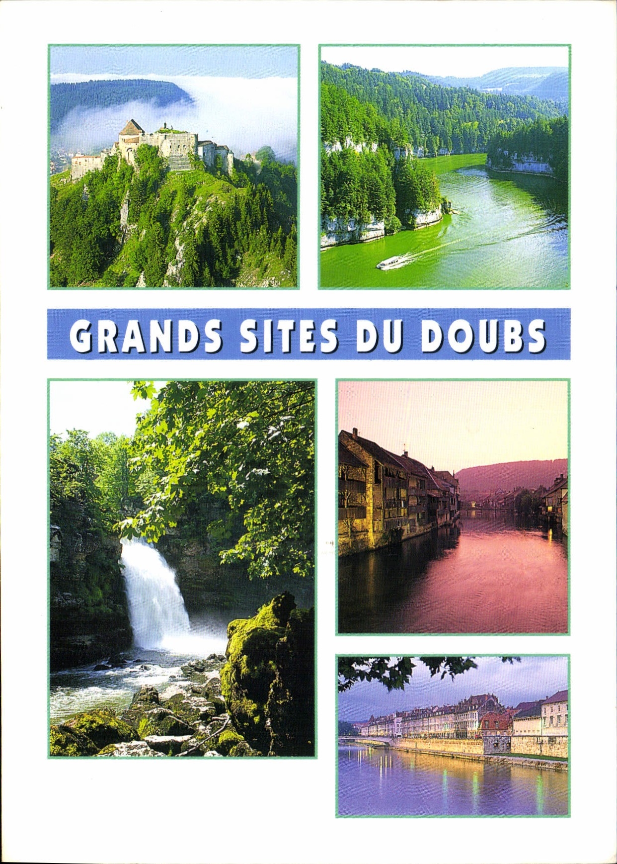 CPM Grands Sites Du Doubs Franche Comte Le Chateau de Joux Les bassins du Doubs 
