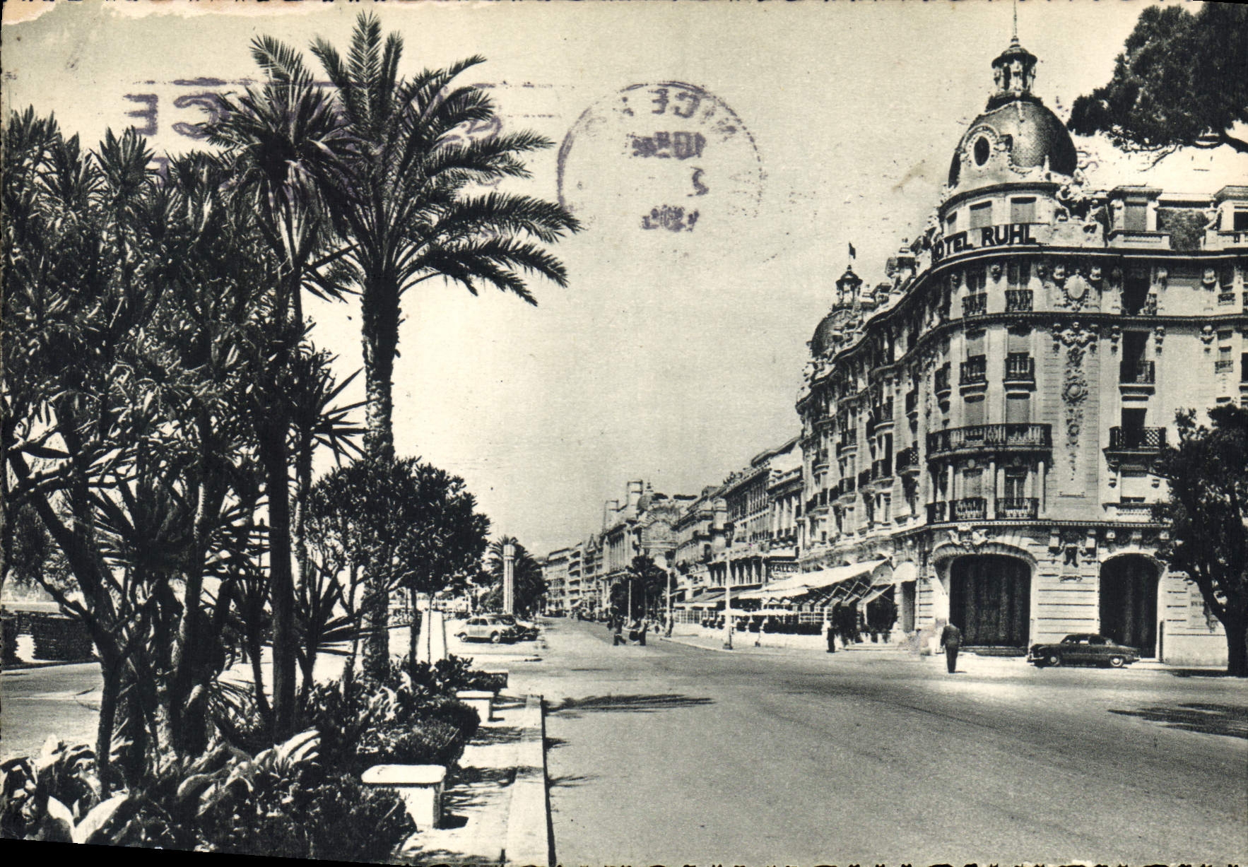 CPM Nice Entree de la Promenade des Angalais L'Hotel Ruhl