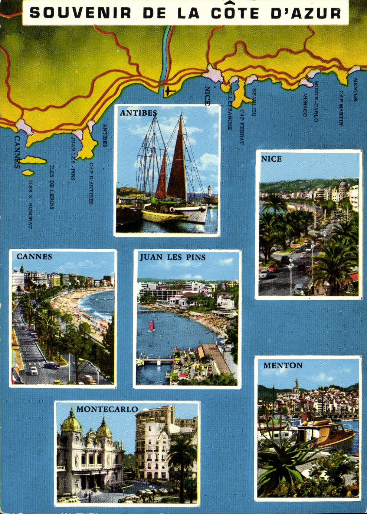 CPM Souvenir de la Cote d'Azur 