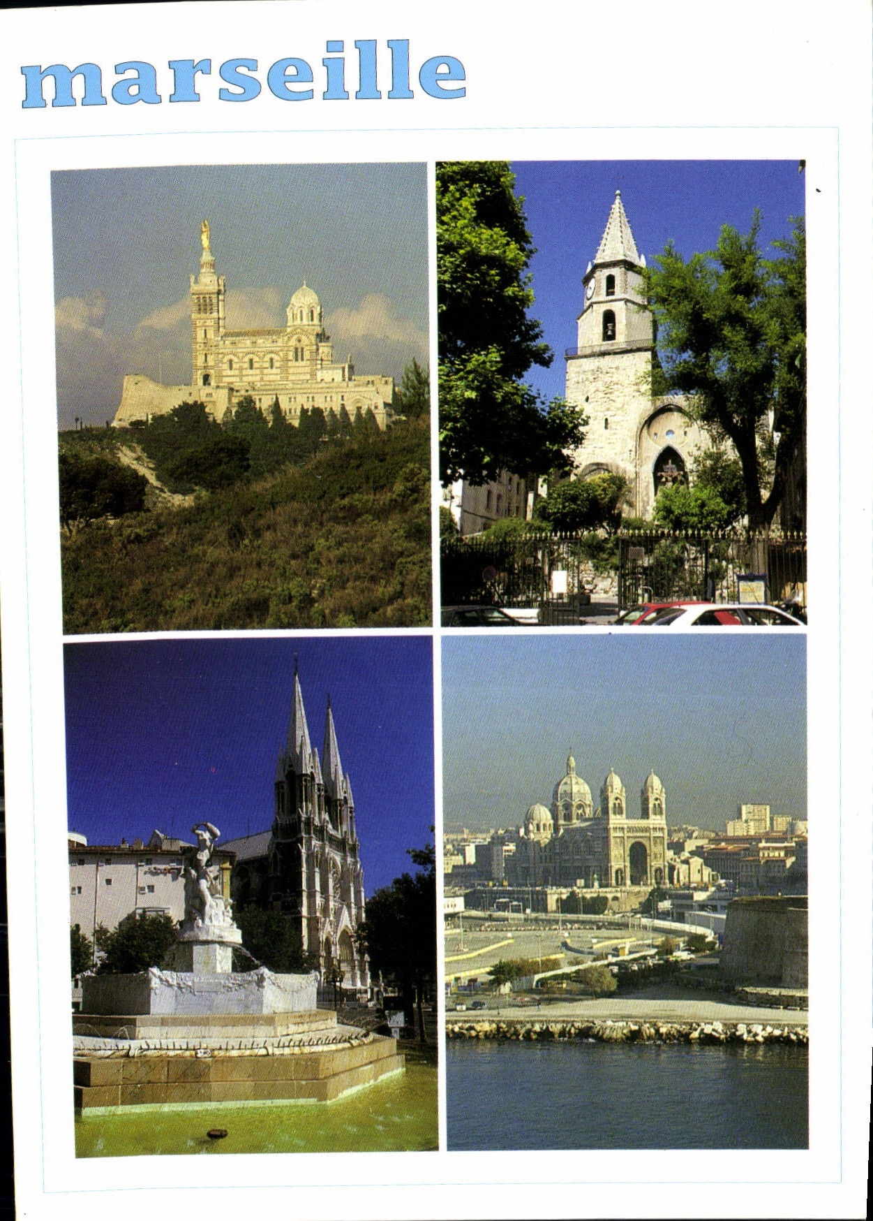 CPM Marseille Bouches du Rhone France Basilique Notre Dame de la Garde Eglise des Accoules 