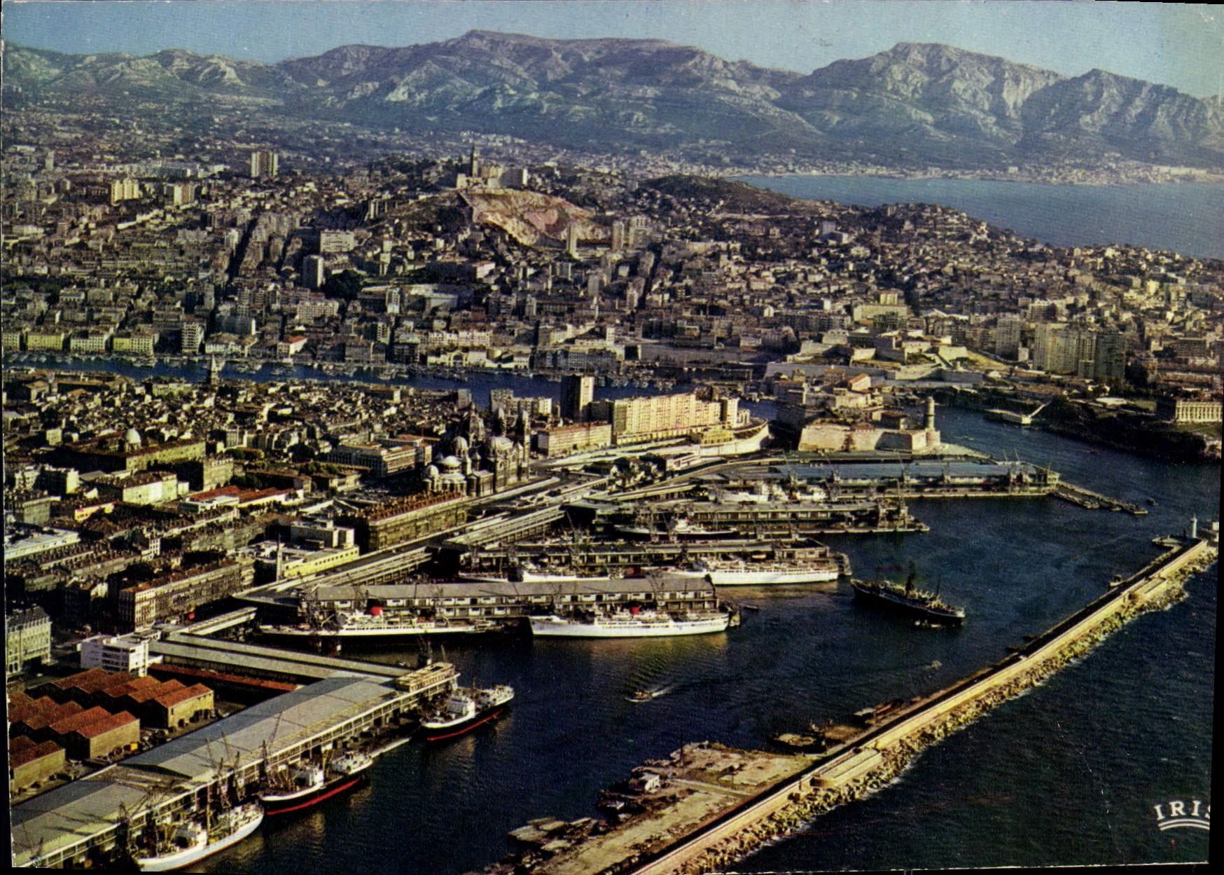 CPM Marseille Le Bassin de la Joliette Notre Dame de la Garde et la Corniche 