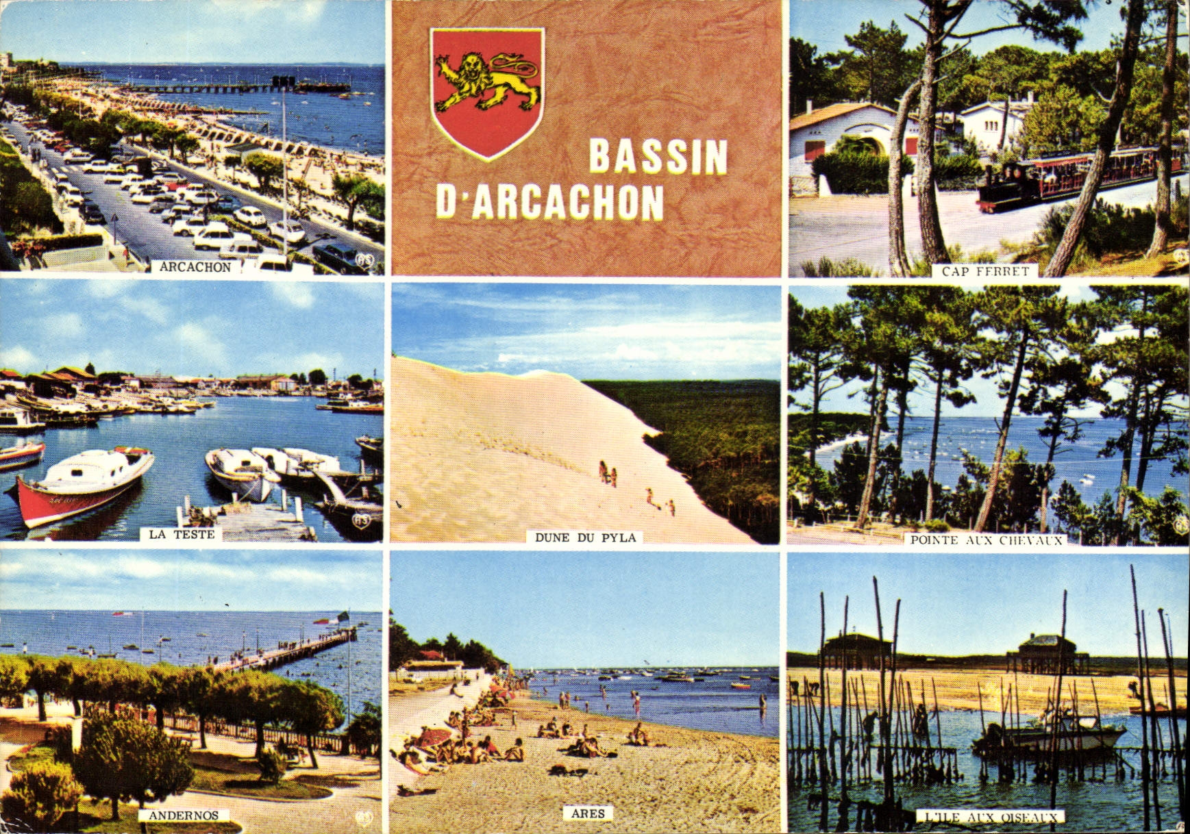 CPM Bassin d'Arcachon Gironde Cap Ferret La Teste Dune du Pyla Pointe aux chevaux Andernos Ares L'il