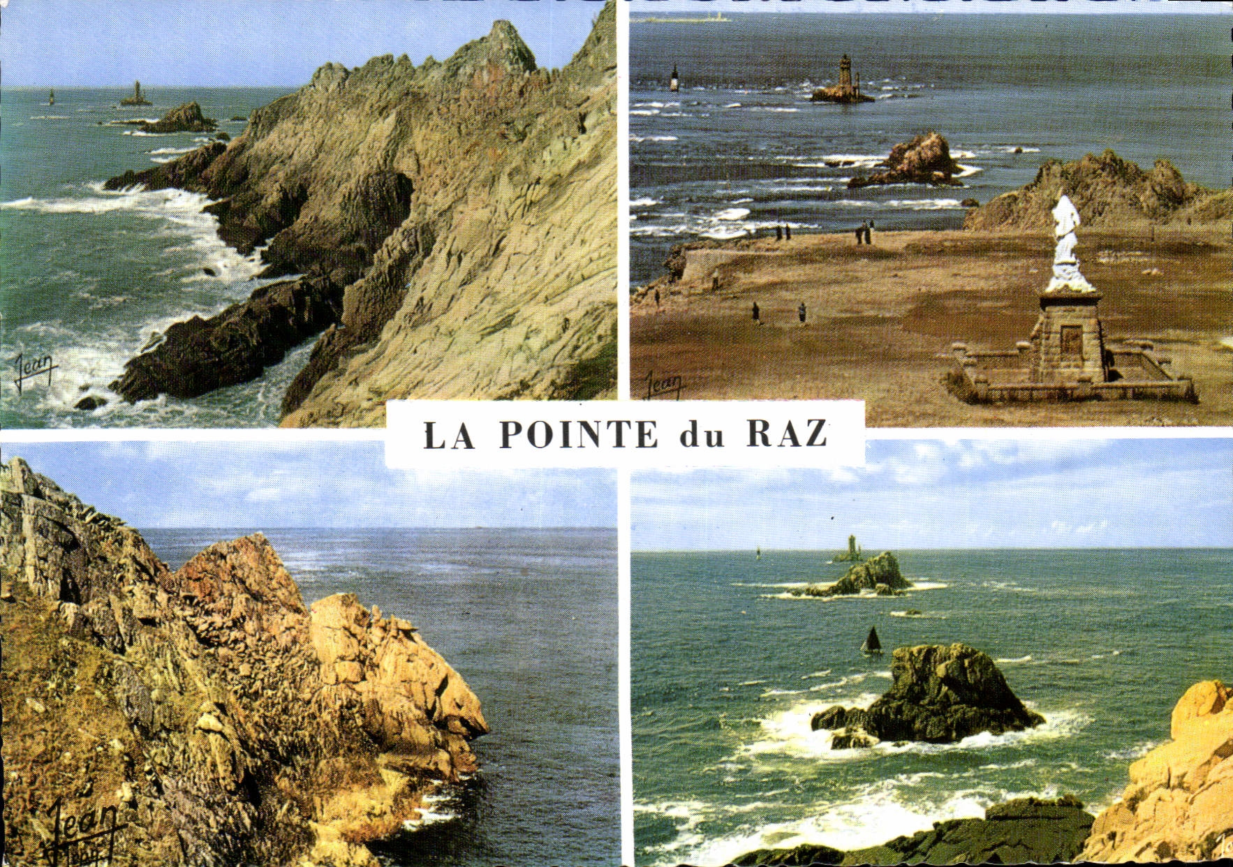 CPM La Bretagne La Pointe du Raz vue generale Notre Dame des Naufrages Tete de Cochon Extreme Pointe