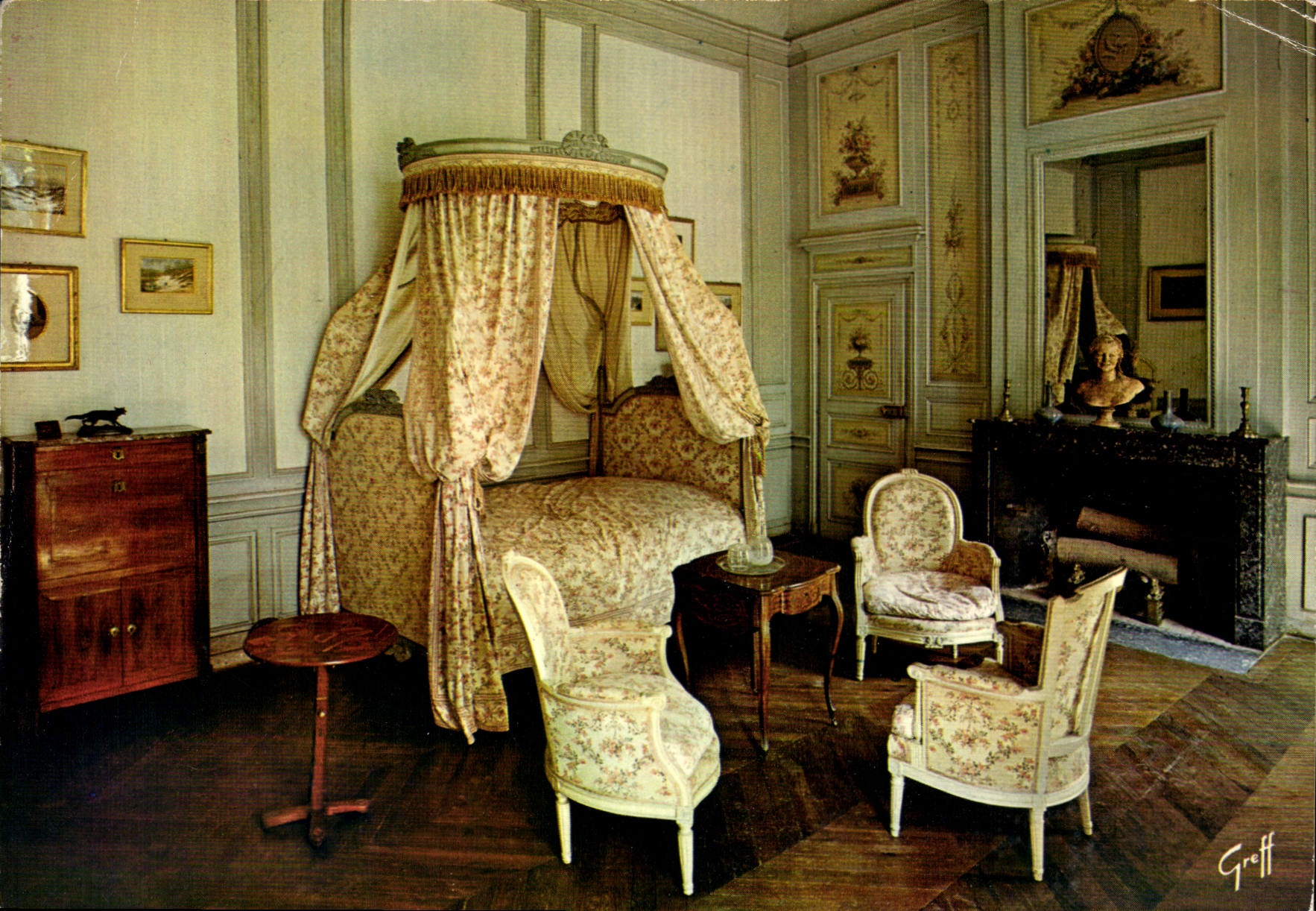 CPM Nohant Indre 6km au bord de la Chatre Demeure de George Sand Chambre d'Aurore de Saxe arriere gr