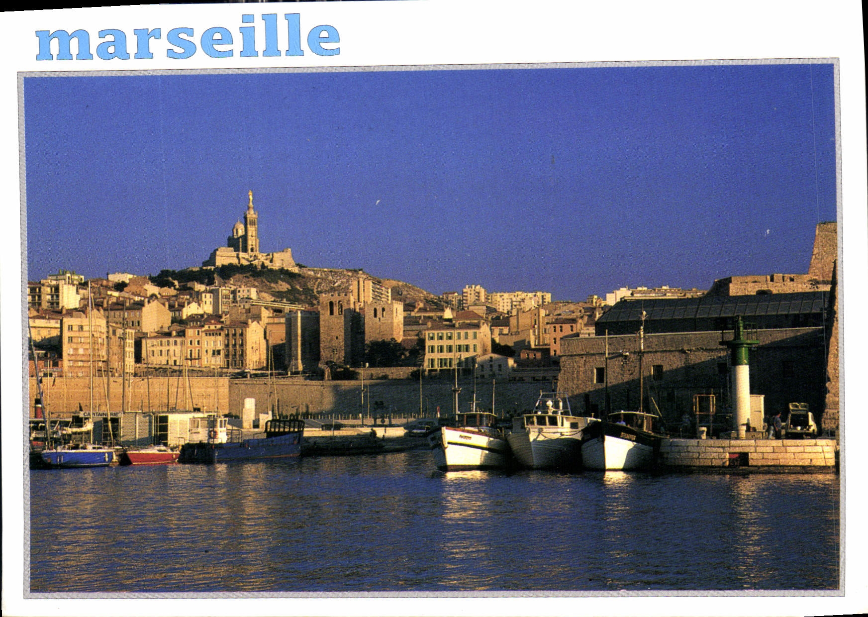 CPM Marseille Bouches du Rhone le vieux Port Notre dame de la Garde 