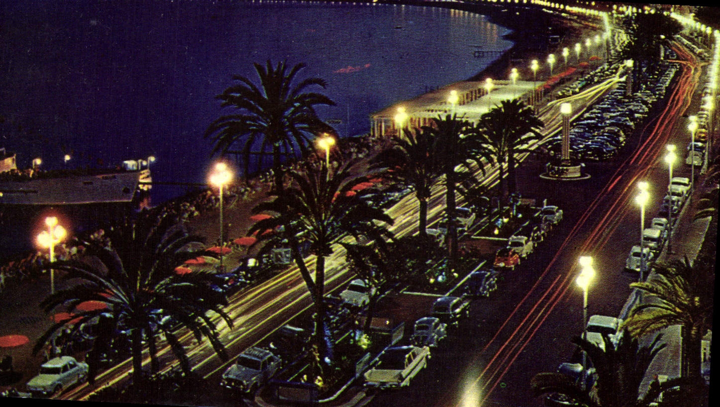 CPM Nice Promenade des Anglais la nuit 