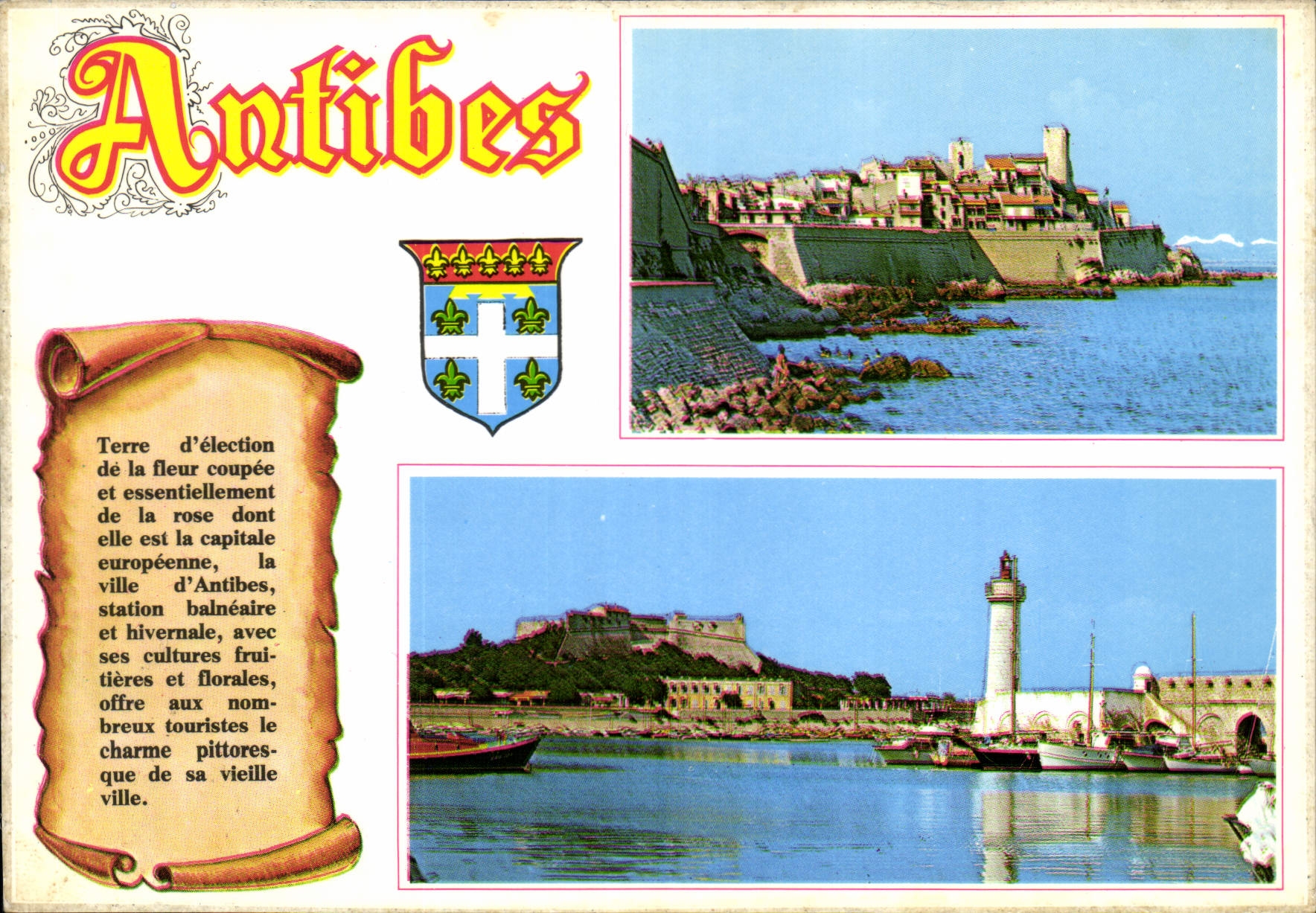 CPM Au soleil de la Cote d'Azur Antibes le Fort Carre la vieille ville 