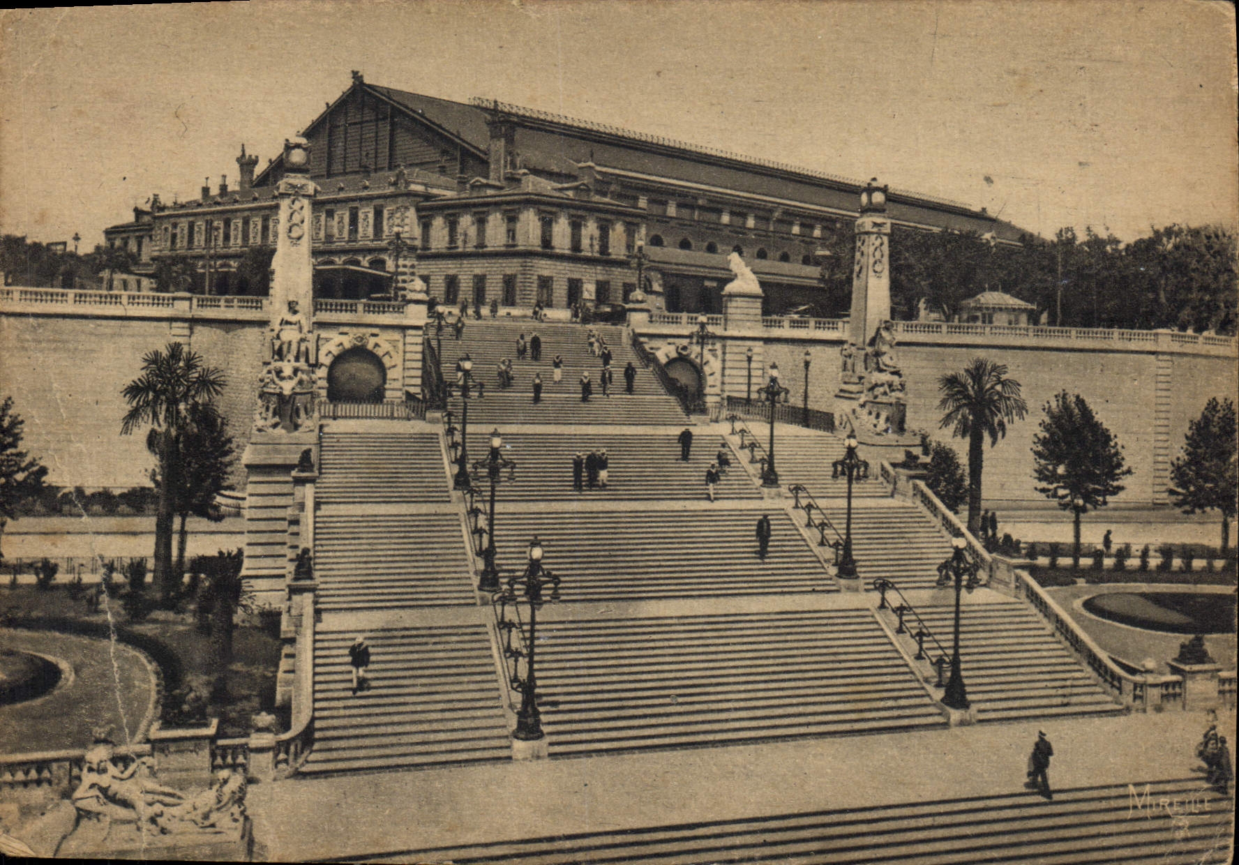 CPM Marseille Escalier de la Garde 