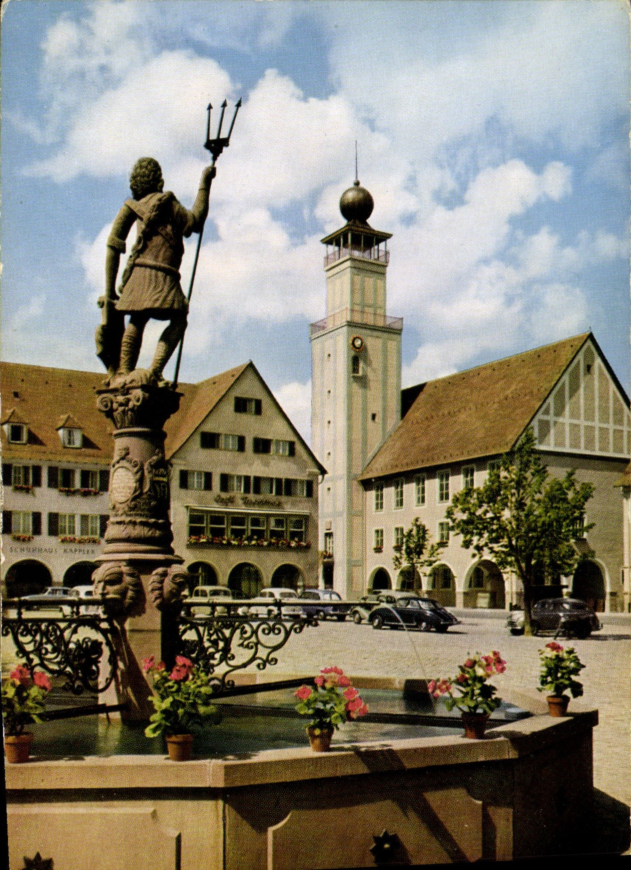 CPM Hohenluftkurort und Wintersportplatz Freudenstadt Schwarzwald Am Marktplatz mit Rathaus