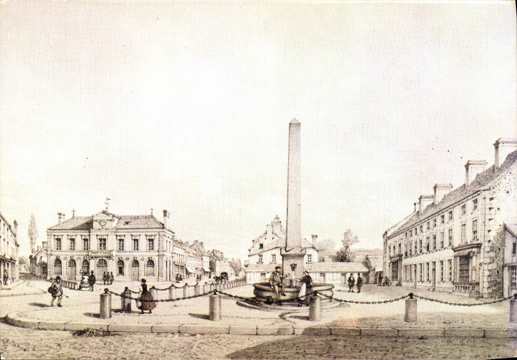 CPM Environs de Bayeux Littry Calvados Place du Mirache
