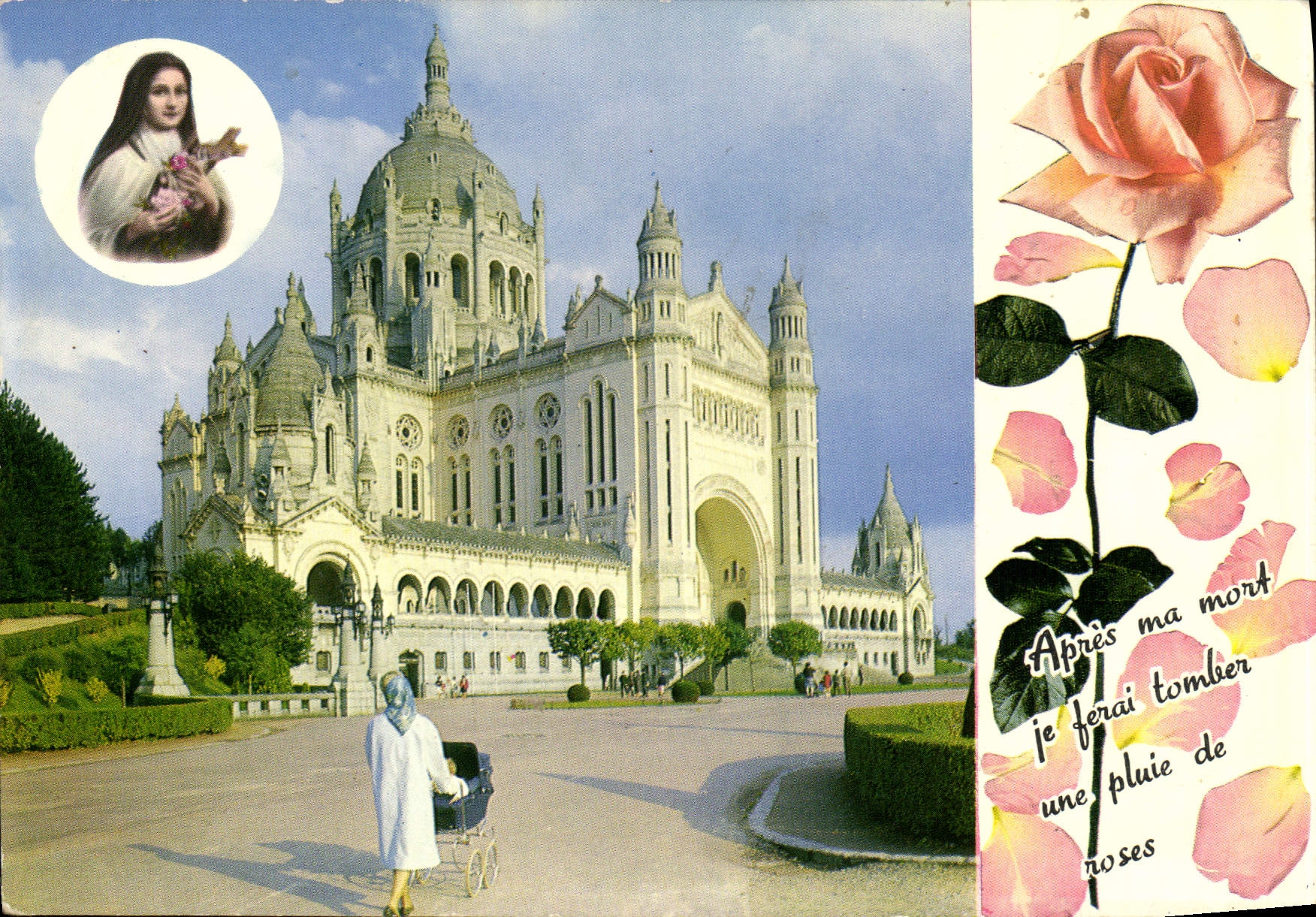 CPM Lisieux Calvados Ste Therese et la Basilique