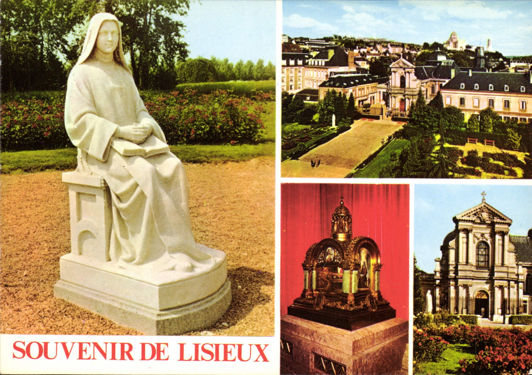 CPM Lisieux Calvados la Basilique le Reliquaire offer par le Pape Pie XI la Chapelle du Carmel a gau