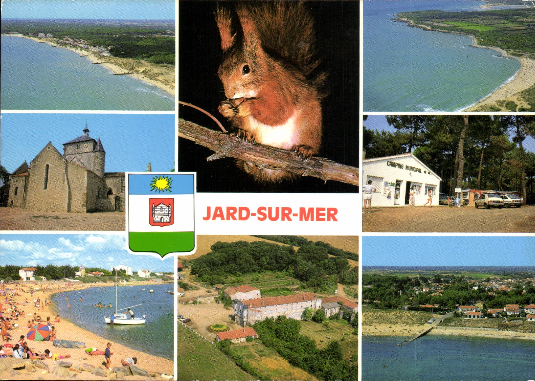 CPM Jard sur Mer Vendee les plages l'eglise et l'abbaye