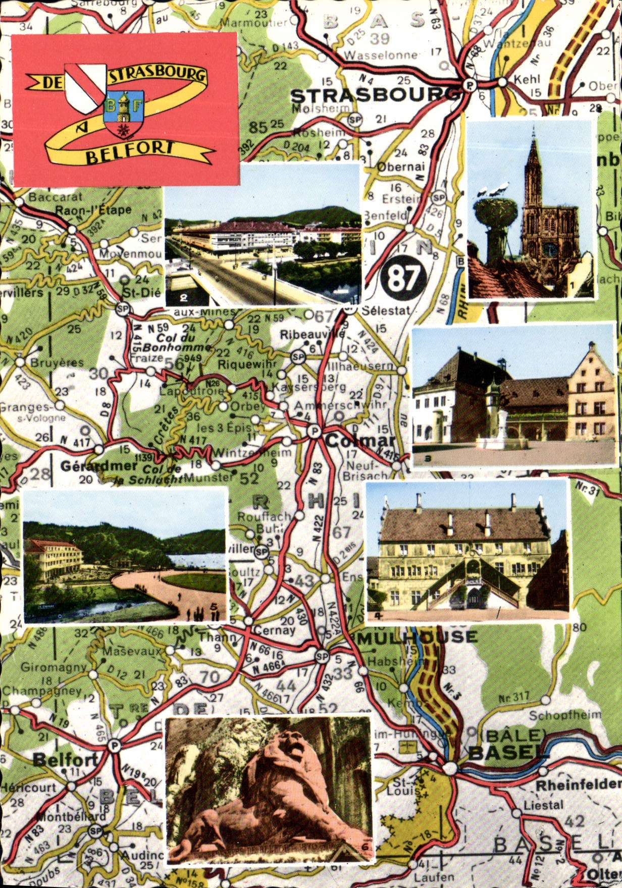 CPM De Strasbourg a Belfort Strasbourg Saint Die Colmar Mulhouse Gerardmer Belfort 