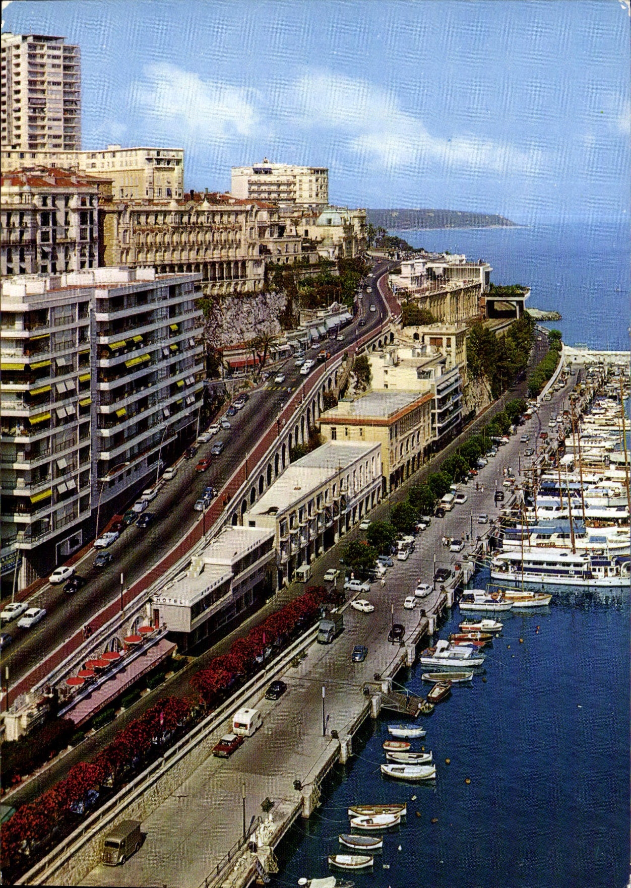 CPM Principaute de Monaco Monte Carlo la montee du casino le Tir aux Pigeons l'Hotel de Paris et une