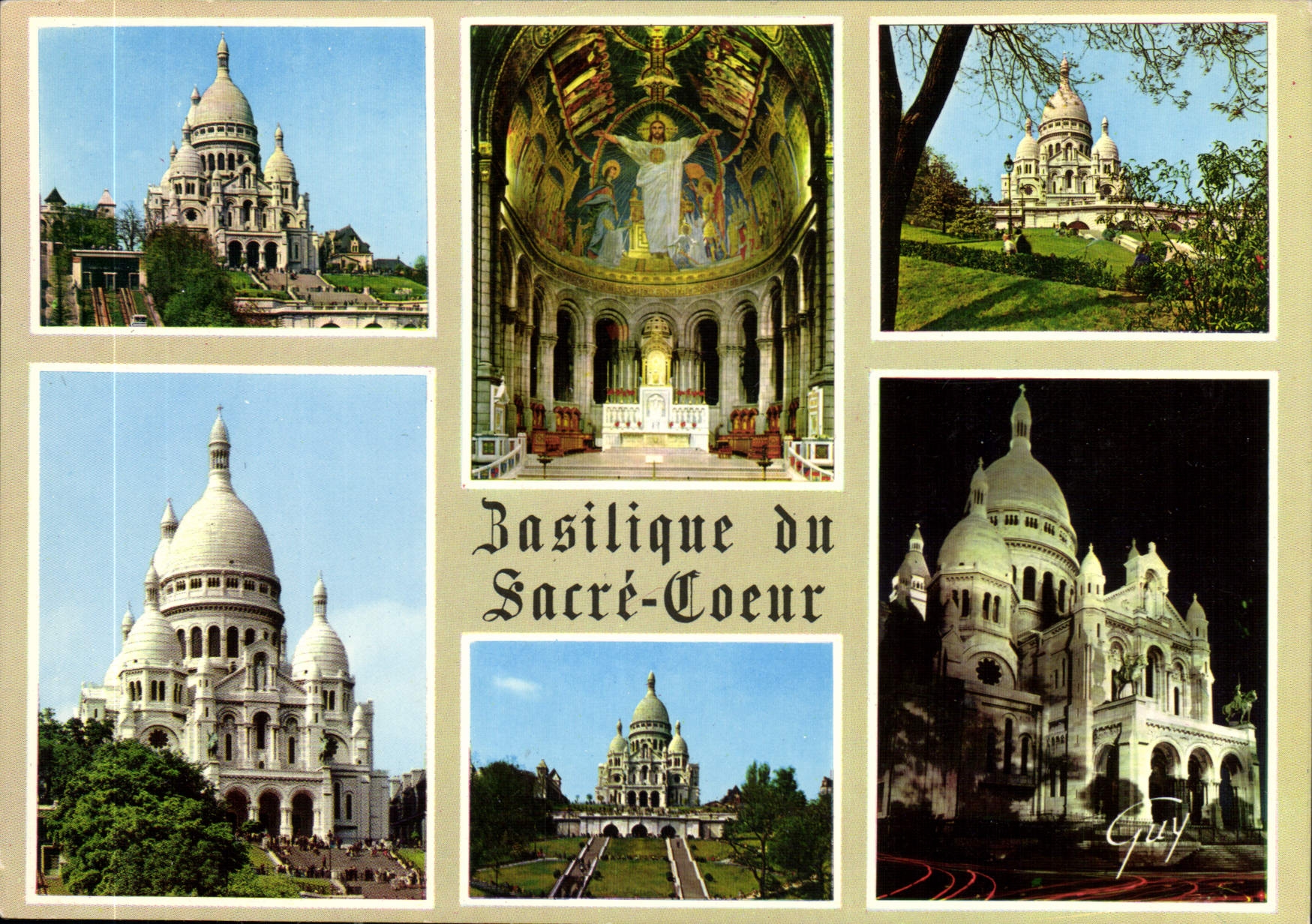 CPM Paris et ses Merveilles la basilique et son funiculaire le choeur la colline de Montmartre Basil