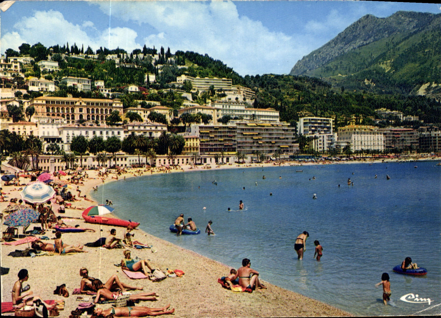 CPM Menton Alp Mar la plage 
